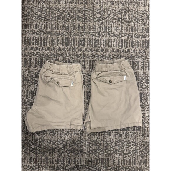 Men’s maamgic Khaki Shorts Elastic Waist 35 Waist 4 Inch Chubbie Inseam Preppy - Picture 1 of 5